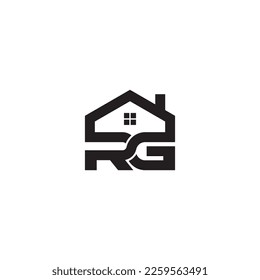 Logo vector illustration of real estate R and G letters. simple, modern, elegant and sharp
