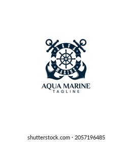 logo vector illustration of sea port. elegant, clean, sharp and easy to apply
