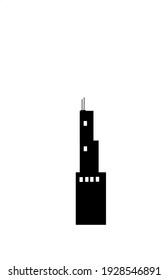 Logo vector illustration of a skyscraper on white background