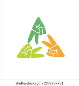 logo vector illustration symbol of peaceful friendship