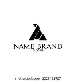 ilustración vectorial de logotipo con triángulo, perfecto para logotipo, mascota, icono, afiche, empresa, fábrica, etc