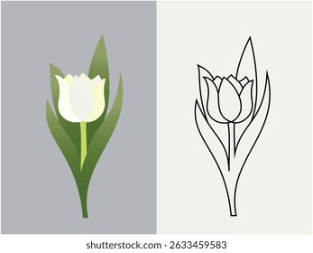logo vector illustration of tulips	