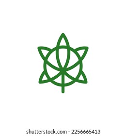 logo vector illustration of turtle, cannabis
