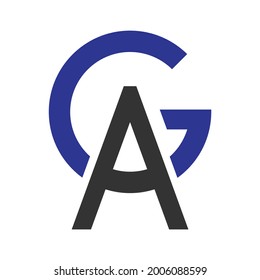 Logo vector initial G or A or GA