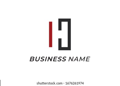 letra inicial H y C del vector del logotipo