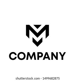 logo vector initial M icon design