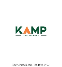 logo vector kamp. logo tamplate