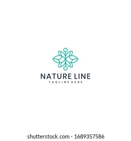 Logo Vector Leaf Minimalist Design Stock Vector (Royalty Free ...