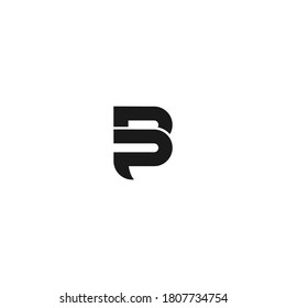 logo vector letter b p initial font simple