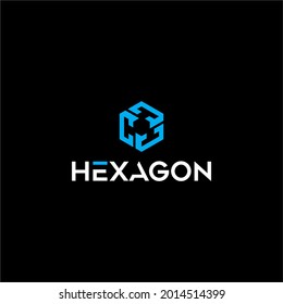 letra vectorial de logotipo C o 3C que forma un icono hexagonal. limpio, sencillo y elegante
