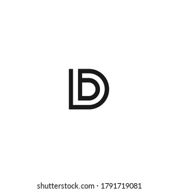 logo vector letter d b line minimal concept