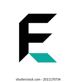 Letra vectorial del logotipo E del techo simple del hogar E Icono