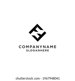 logo vector letter f modern concept 