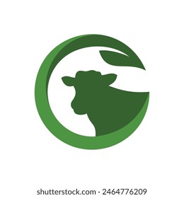 Logo Vector for Letter G Cow