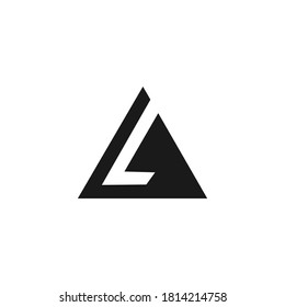 letra vectorial de logotipo l triángulo 