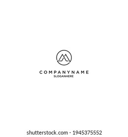 logo vector letter m  abstract simple 