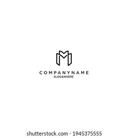 logo vector letter m  abstract simple 