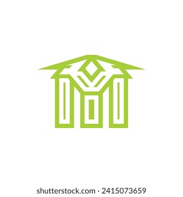 Logo vector letter M building design