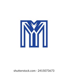 Logo vector letter M building design