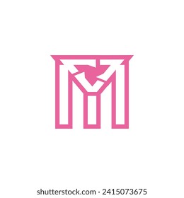 Logo-Vektorgrafik-Design M Gebäude