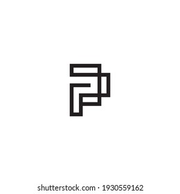 logo vector letter p abstract monogram concept