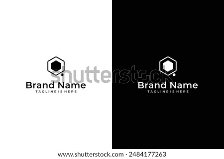 logo vector letter Q pentagon symbol