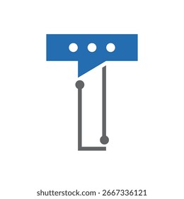 Vector de Logo para Carta T chat IT