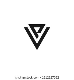 letra vectorial de logotipo v letra moderna
