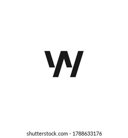 logo vector letter w a abstract simple initial font