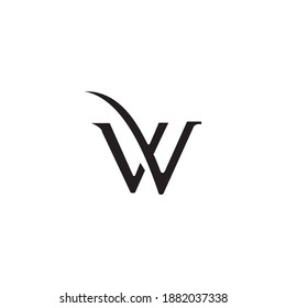 logo vector letter w abstract simple concept