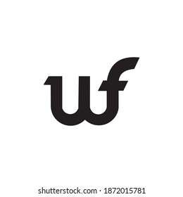 logo vector letter w f abstract style 