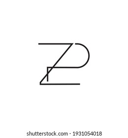  Logo Vector letter z p Simple Luxury Initial Design abstract