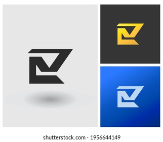 Logo-Vektorbuchstabe ZL sauberes einfaches Monogramm-Anfangsbuchstaben