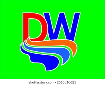 The logo vector with the letters DW is suitable for symbols or product names