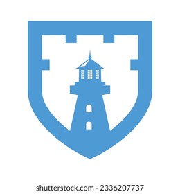 Logo Vector for Lighthouse Shield Castle