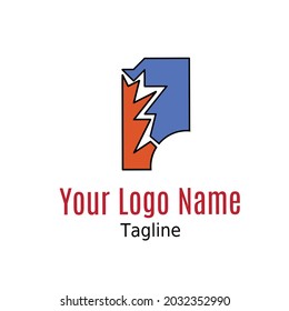 Logo Vector Line Art for any purpose like Broadcasting Media, Techno, Power and other.