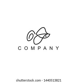logo vector line art fish