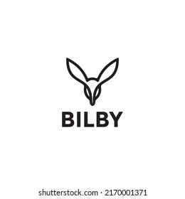 Logo, Vektorgrafik, Illustration des Bilby-Kopfes. einfach, elegant und einfach überall anwendbar
