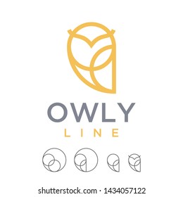 logo vector line art minimalist luxury owl