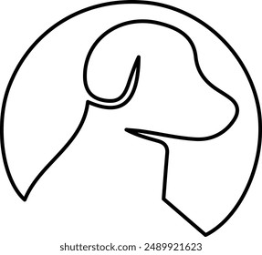 logo vector line head dog abstract simple