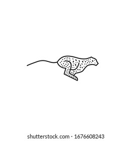 logo vector line leaping tiger