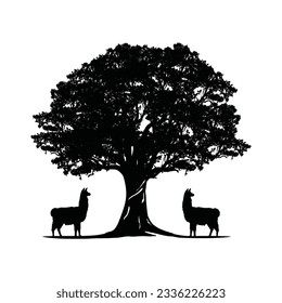 Logo Vector for Llama Tree