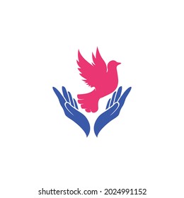 Logotipo Vector libre de pájaro de amor
