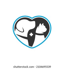 Logo vector for love pet