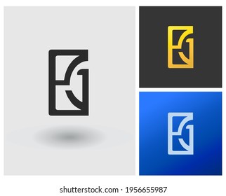 Logo vector luxury letter PJ clean simple monogram initial alphabet shape symbol