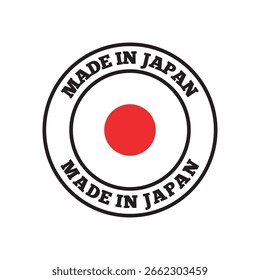 Logo Vector Made in Japan – Rising Sun Export Emblem