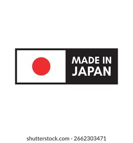 Logotipo de Vector hecho en Japón – Rising Sun Export Emblem