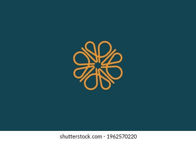 Logotipo Vector Mandala Resumen Carta B y monograma de la ilustración de amor