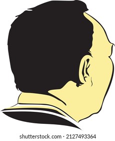 logo vector man's head from behind