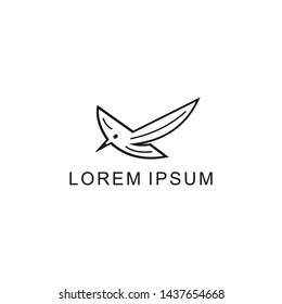 logo vector minimalist bird line